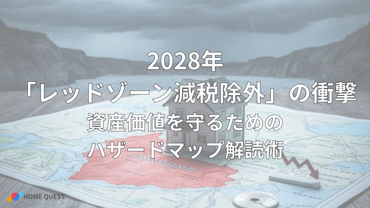 2028年「レッドゾーン減税除外」の衝撃：資産価値を守るためのハザードマップ解読術